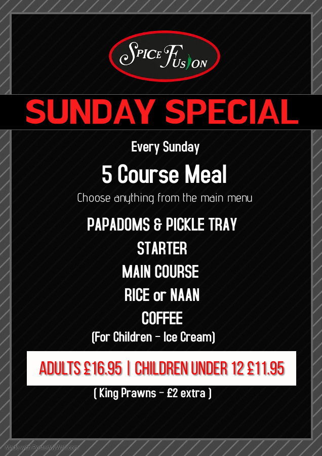 Sunday meal deal near me
